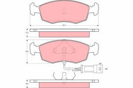 KIT PLAQUETTES AV FORD SIERRA SCORPIO 1982--&gt;