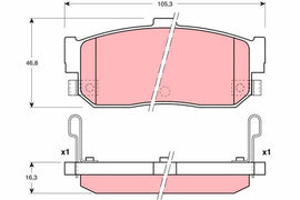 KIT PLAQUETTES AV NISSAN ALMERA MAXIMA SUNNY