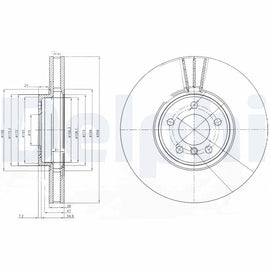 DISQUE FREIN AV DELPHI : BMW X5
