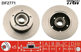 PAIRE DISQUE/FREIN : AR. C4 1995-&gt;2000