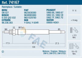 BOUGIE DELPHI CITROEN XANTIA 2,0 HDI P206 P406