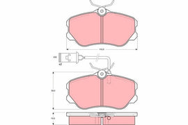 KIT PLAQUETTES AV ALFA ROMEO 164