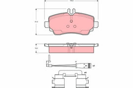 KIT PLAQUETTES TRW AV MERCEDES VANEO 2002--&gt;