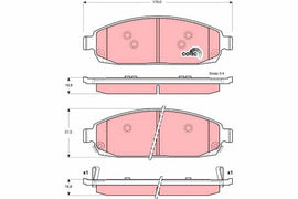 KIT PLAQUETTES AV JEEP GD CHEROKEE 2004-->