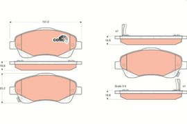 KIT PLAQUETTES AV TOYOTA AVENSIS COROLLA 2003-->