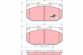 KIT PLAQUETTES TRW AV NISSAN 300 ZX