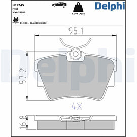 KIT PLAQUETTES AV DELPHI RENAULT TRAFIC